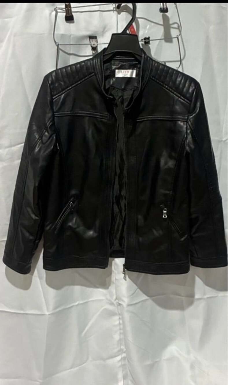 LIYH Faux Leather Moto Jacket Size M Black